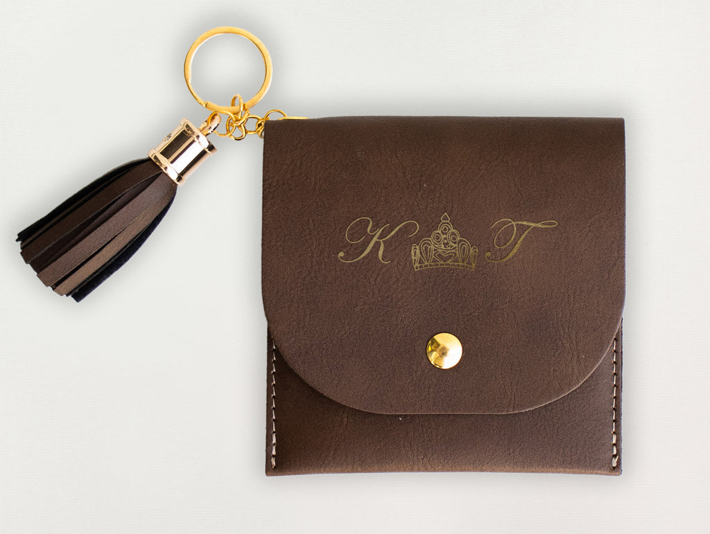Custom Travel Wallet - Tiara Initials