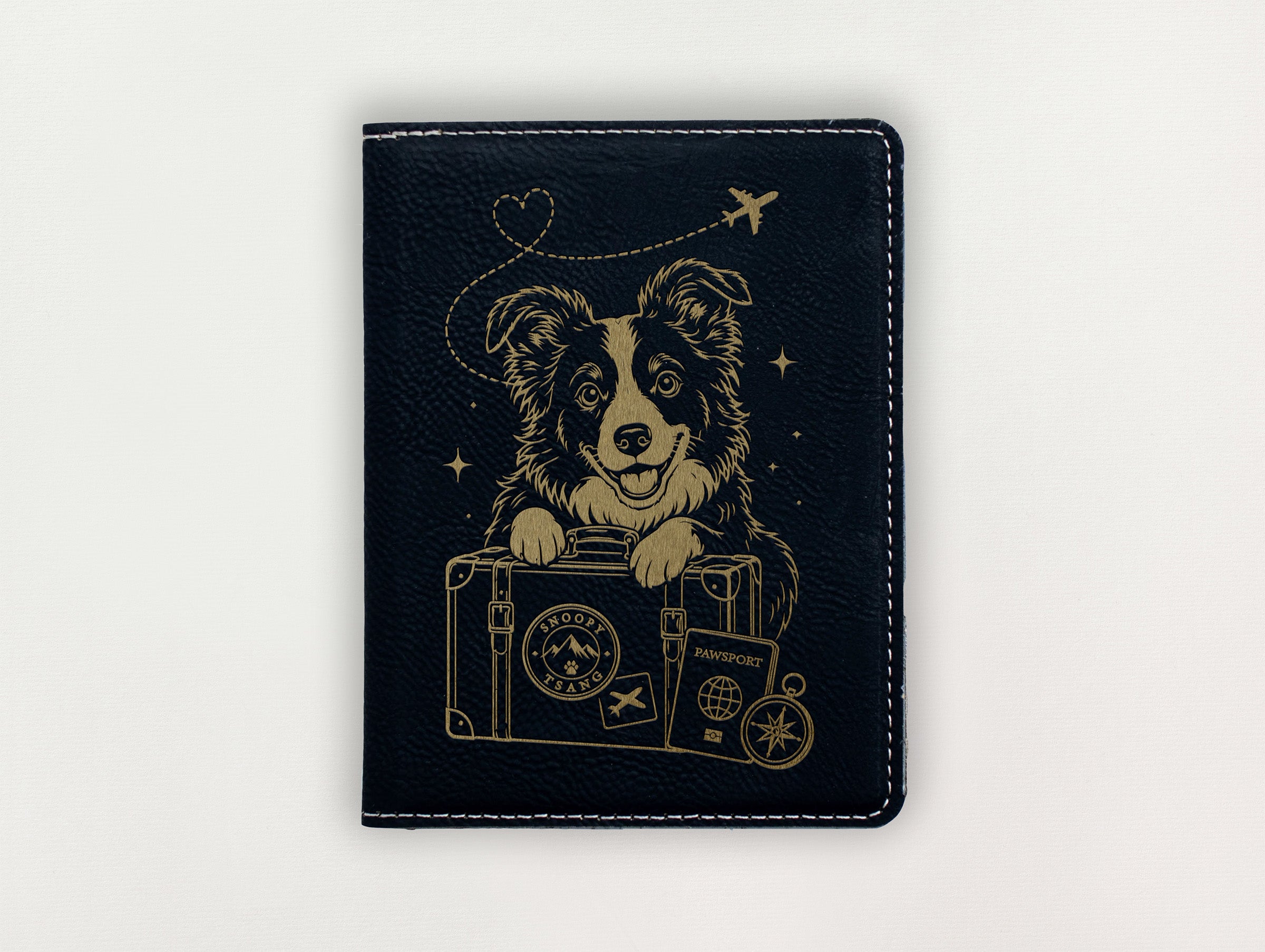 Passport Holder - Dog with Luggage