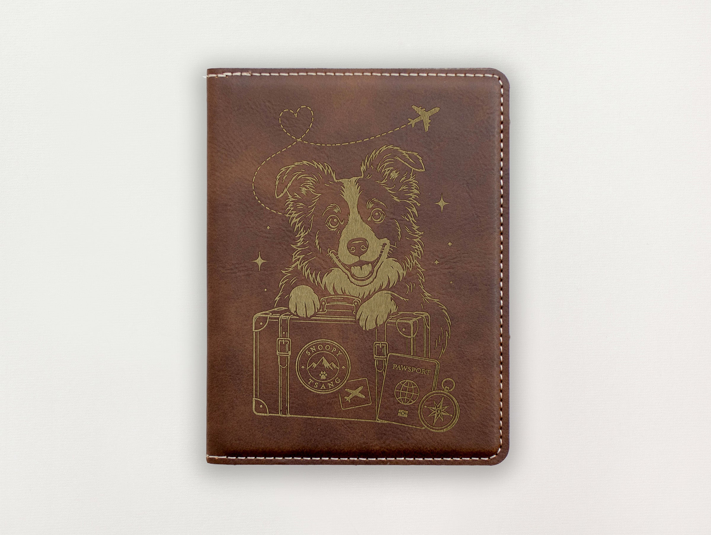 Passport Holder - Dog with Luggage