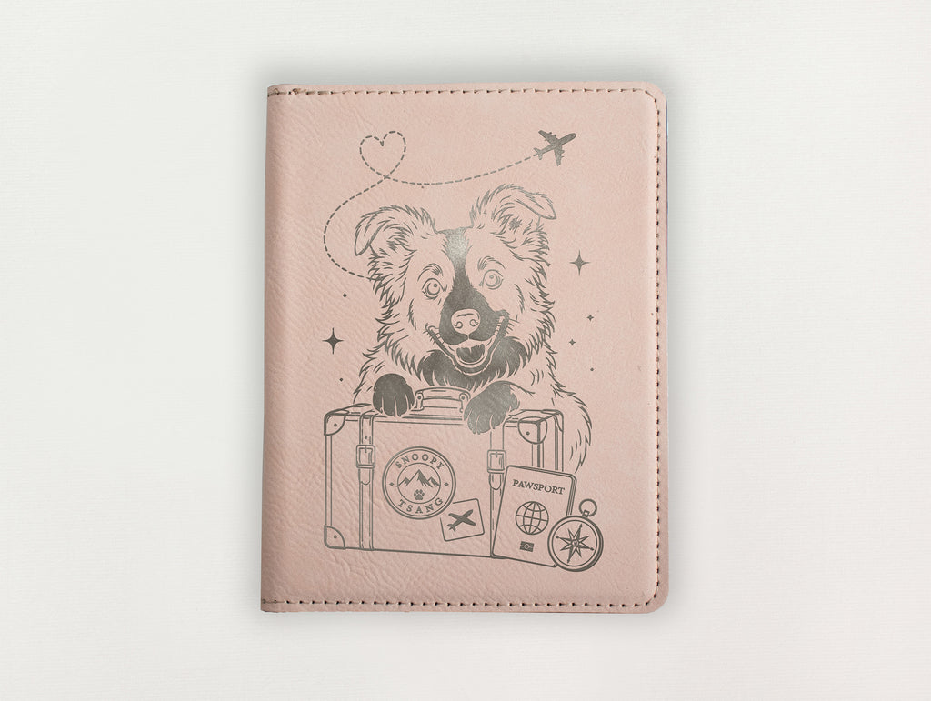 Passport Holder - Dog with Luggage