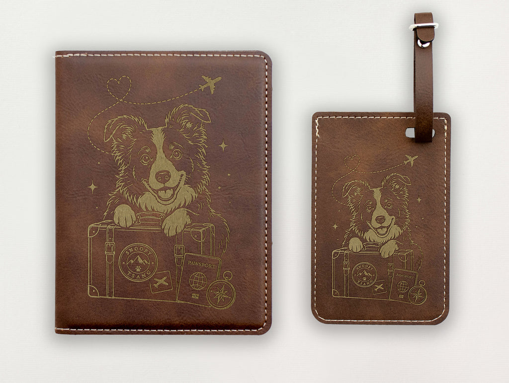 Passport Holder - Dog with Luggage