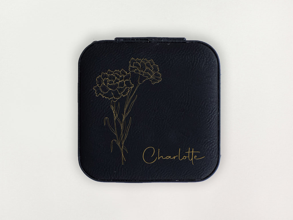 Custom Jewelry Box - Birth Flowers