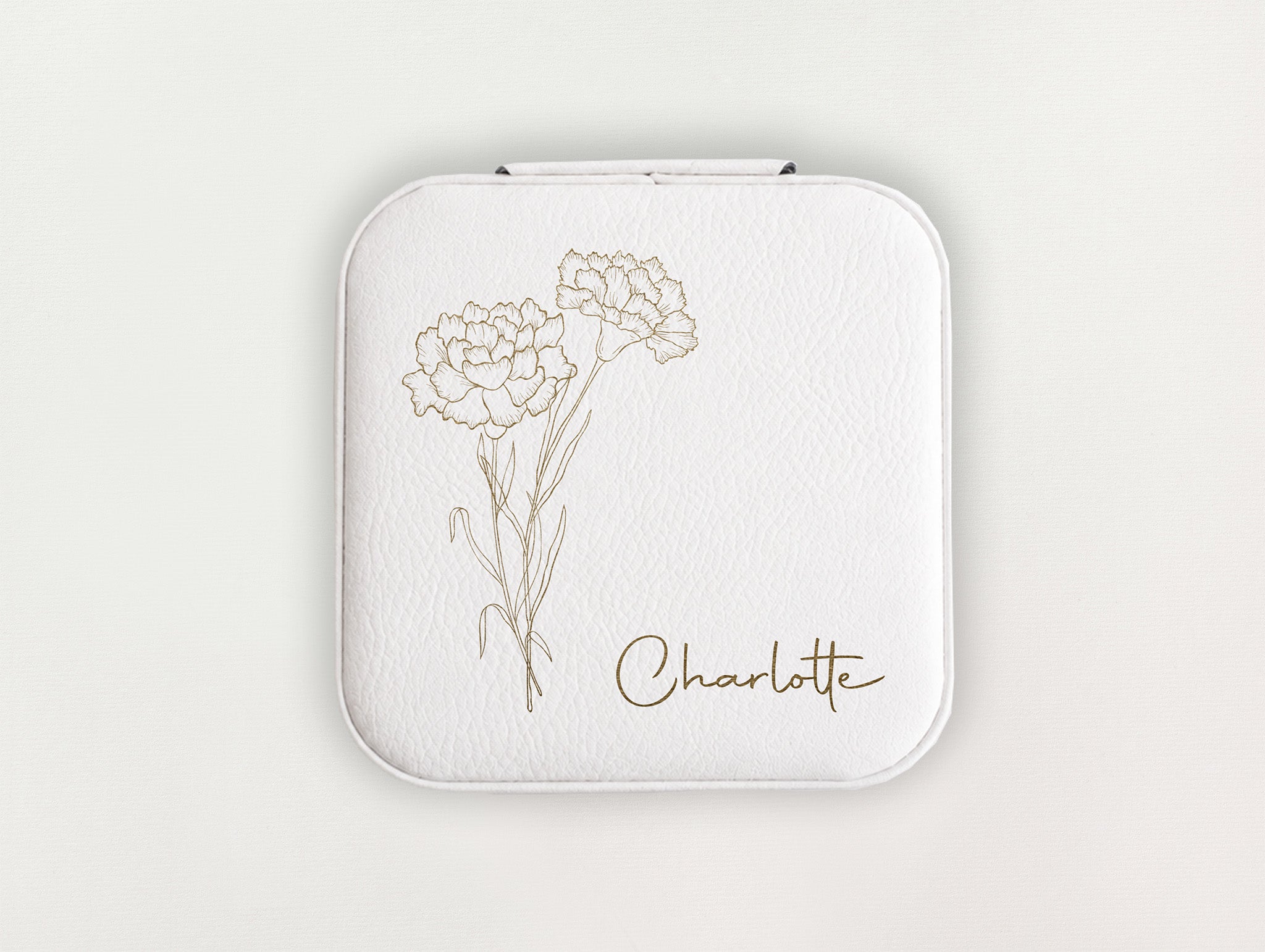 Custom Jewelry Box - Birth Flowers