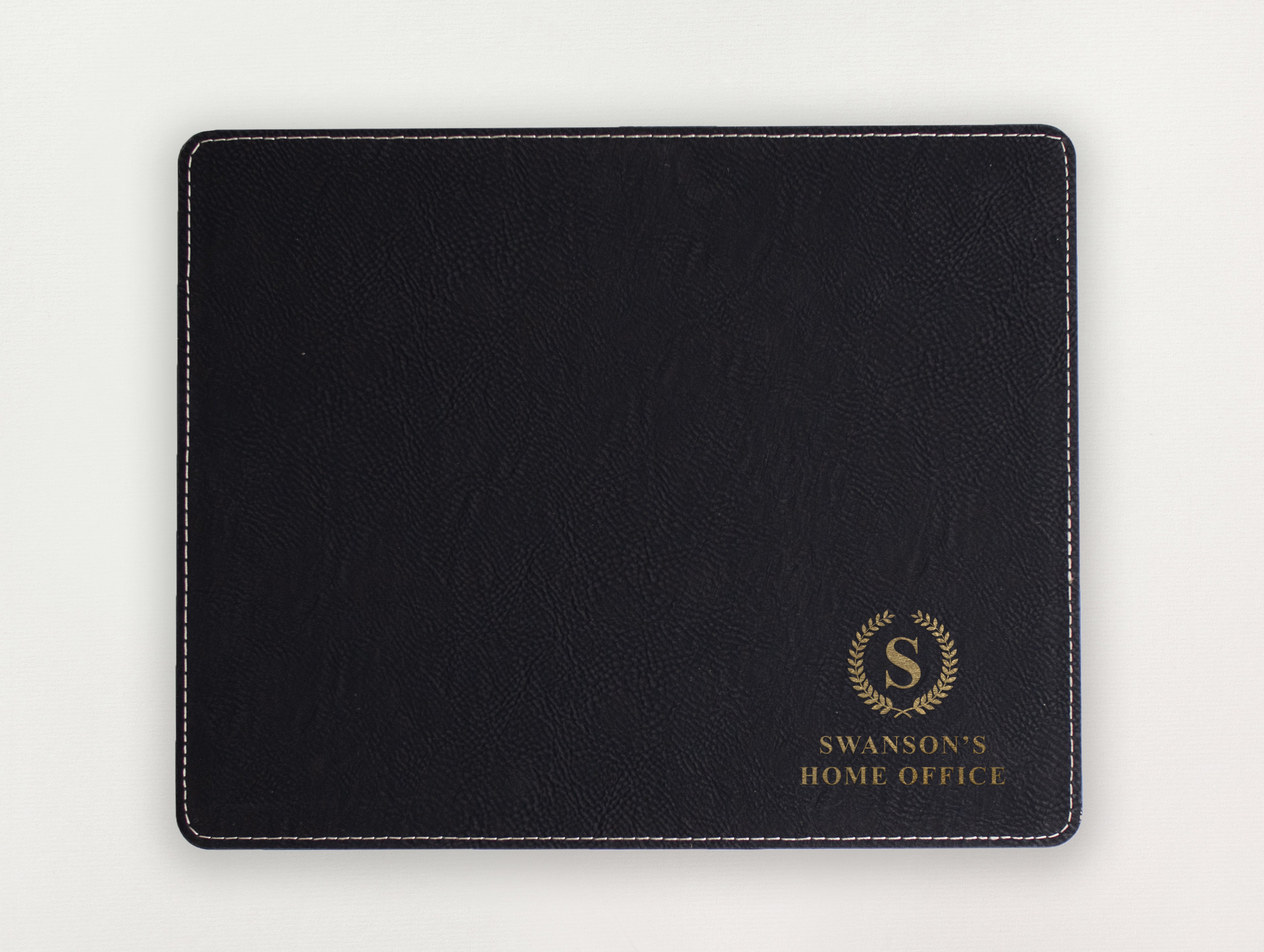 Custom Mousepad - Laurel Wreath Initial and Name