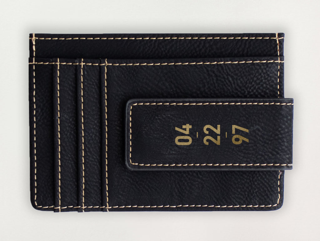 Custom Wallet with Money Clip - Birthday