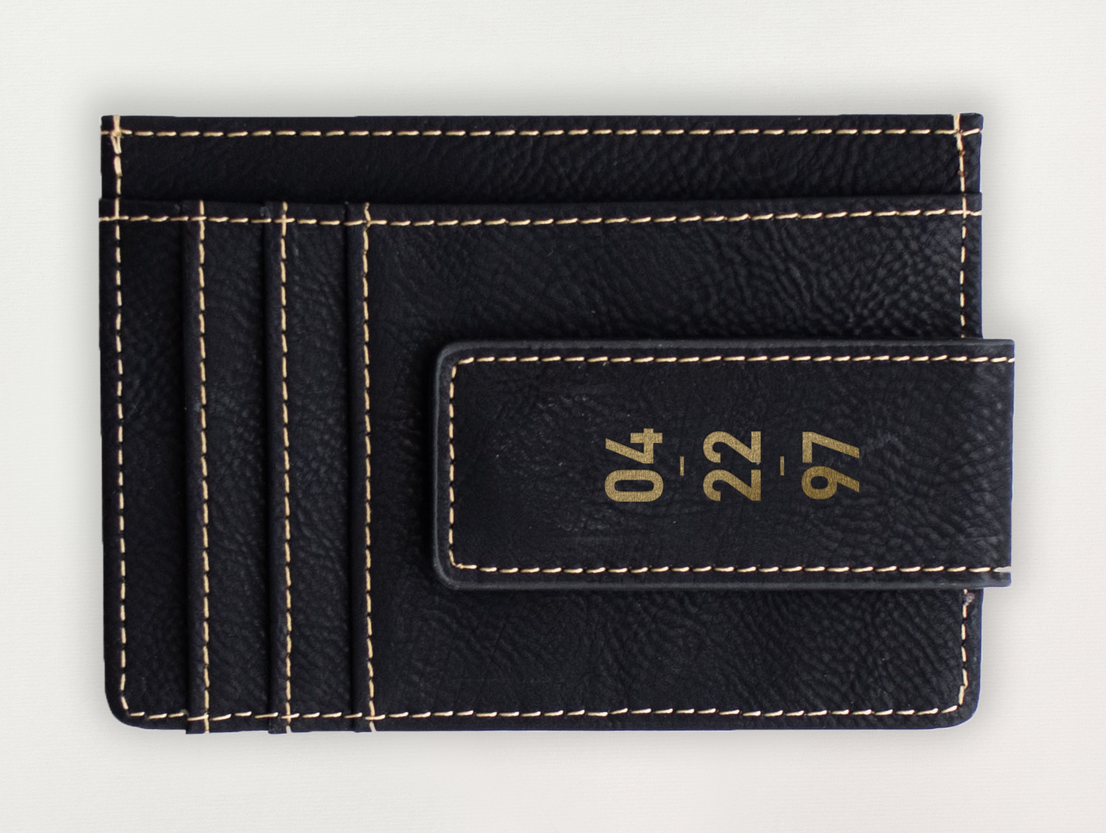 Custom Wallet with Money Clip - Birthday