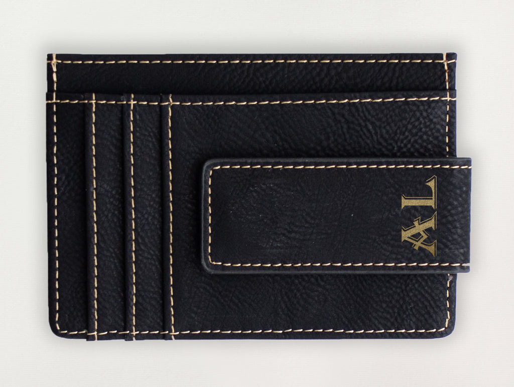 Custom Wallet with Money Clip - Initial Harry