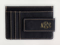 Custom Wallet with Money Clip - Classic Monogram