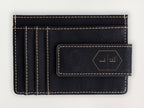 Custom Wallet with Money Clip - Hexagon Initials