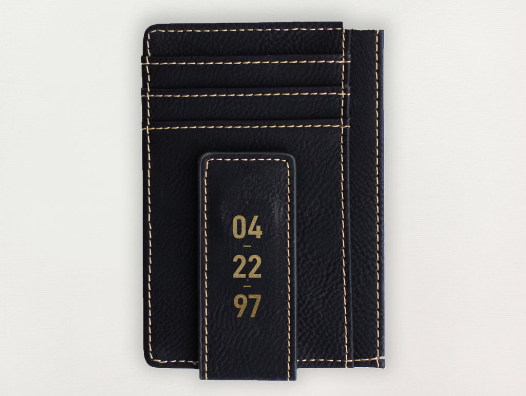 Custom Wallet with Money Clip - Birthday