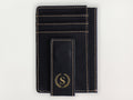 Custom Wallet with Money Clip - Laurel Initial