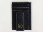 Custom Wallet with Money Clip - Laurel Initial