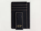 Custom Wallet with Money Clip - Monogram Serif