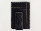 Custom Wallet with Money Clip - Hexagon Initials