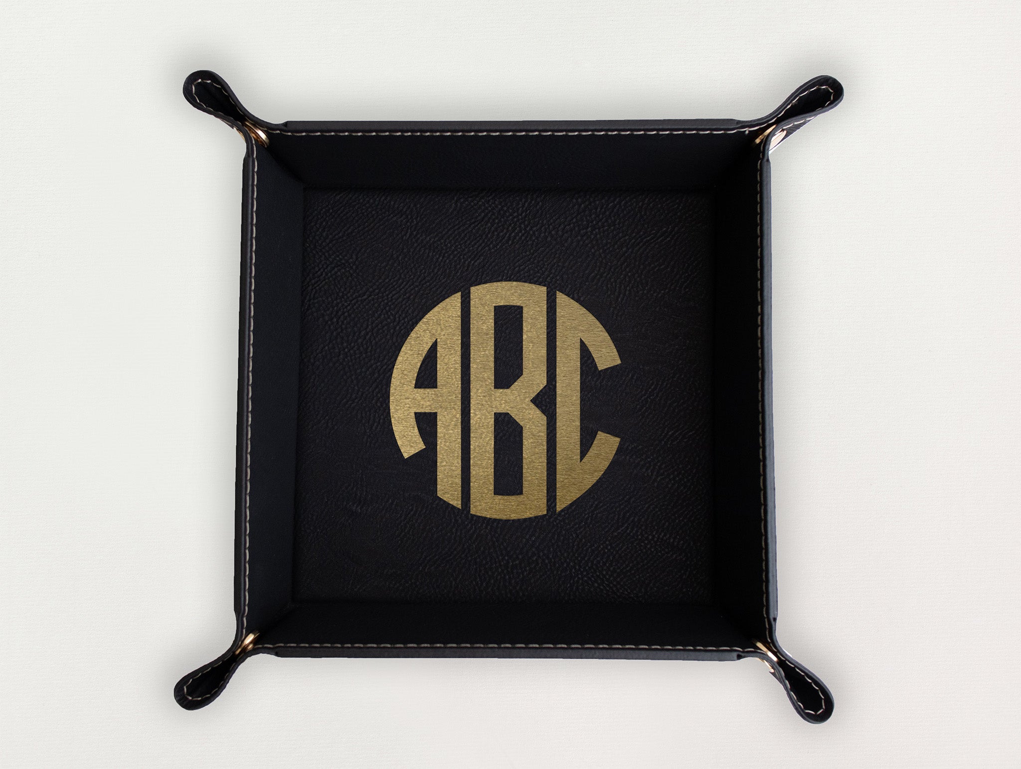 Valet Tray - Block Monogram