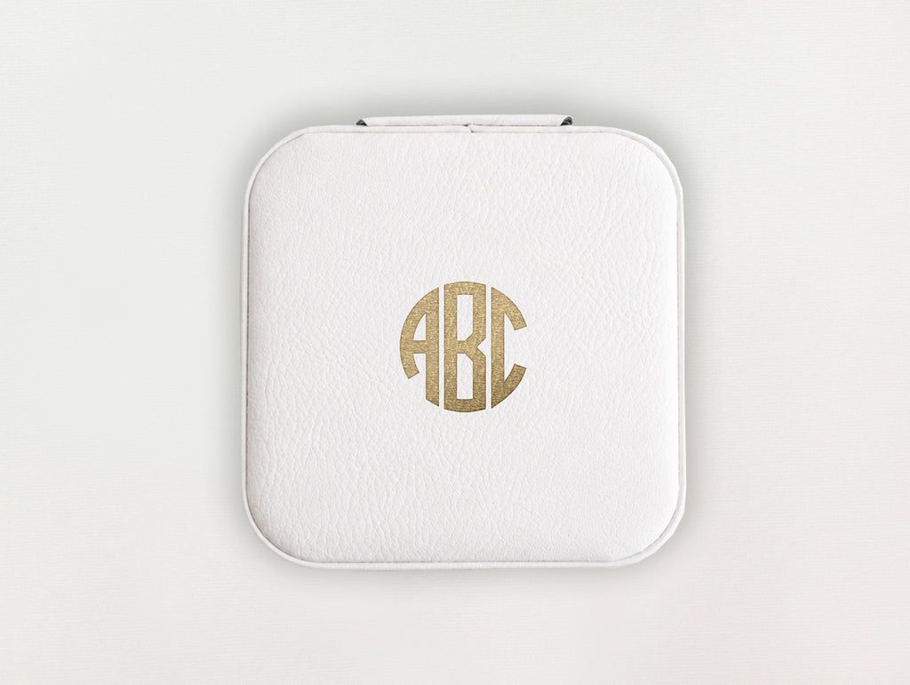 Custom Jewelry Box - Block Monogram