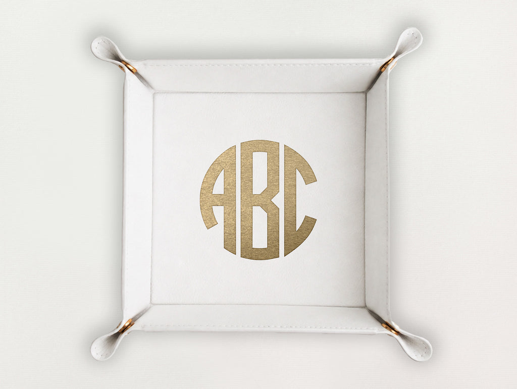 Valet Tray - Block Monogram