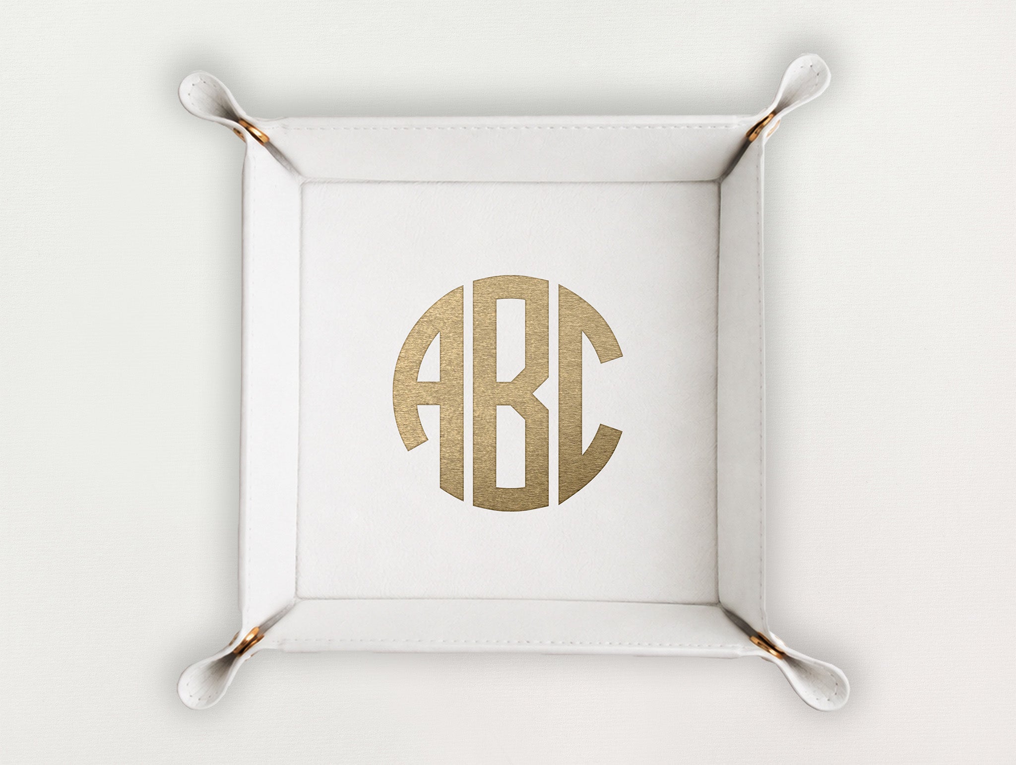 Valet Tray - Block Monogram