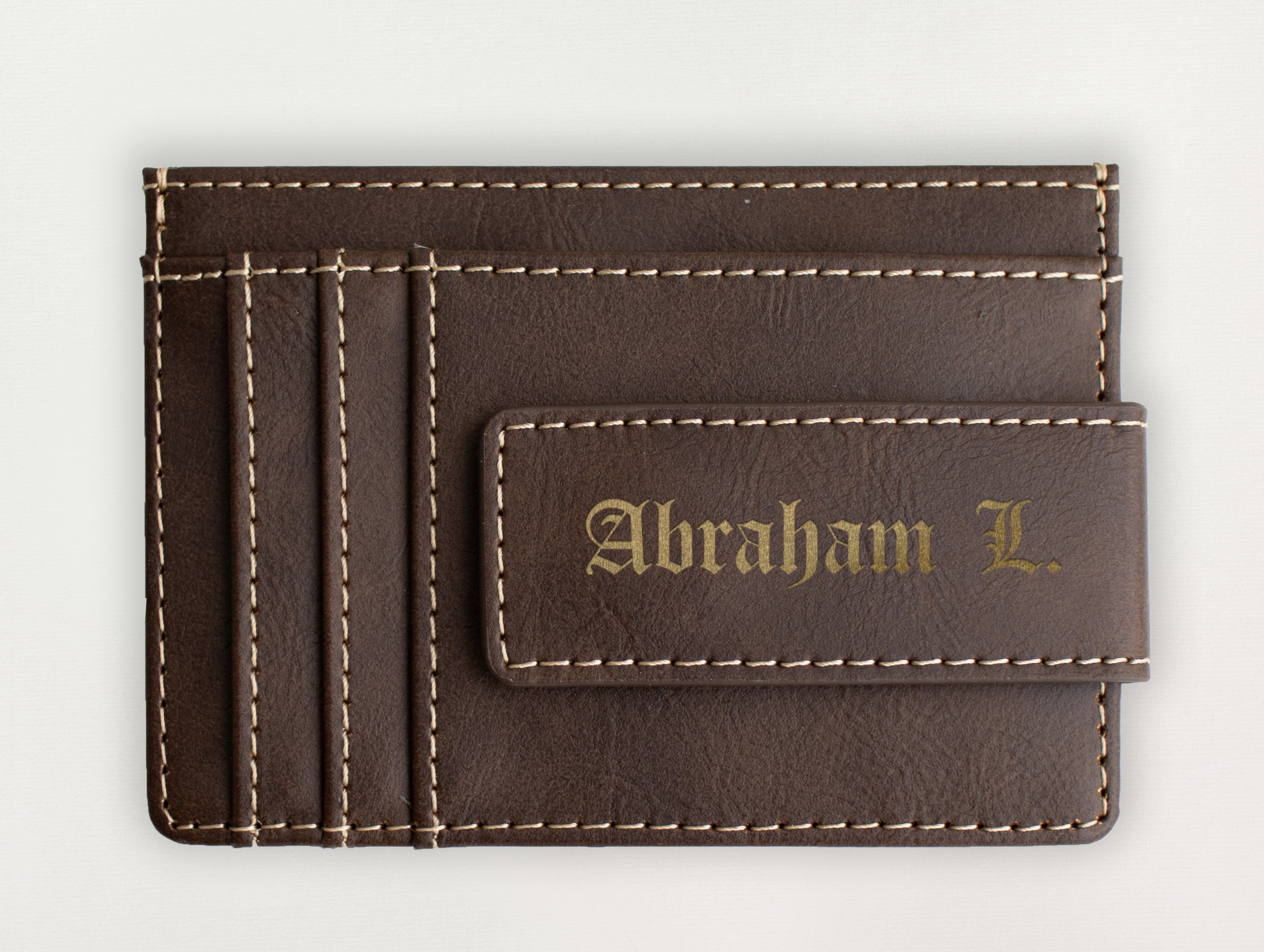 Custom Wallet with Money Clip - Abraham