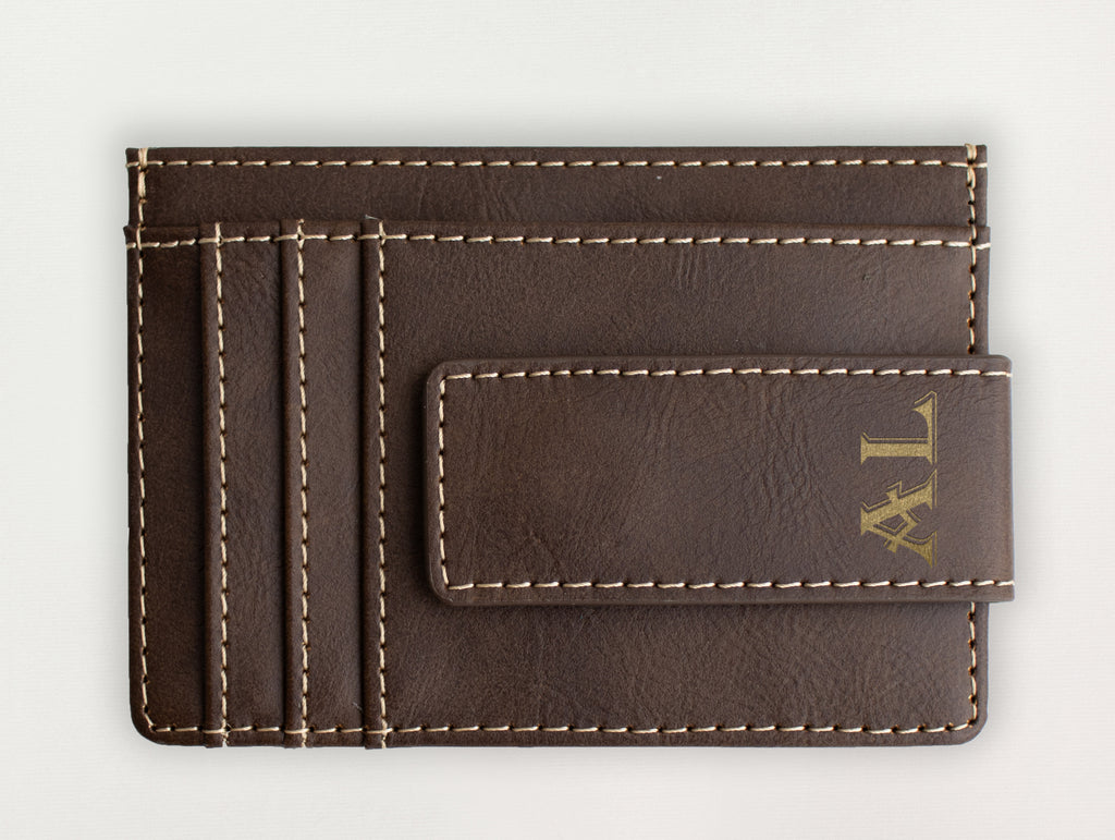 Custom Wallet with Money Clip - Initial Harry