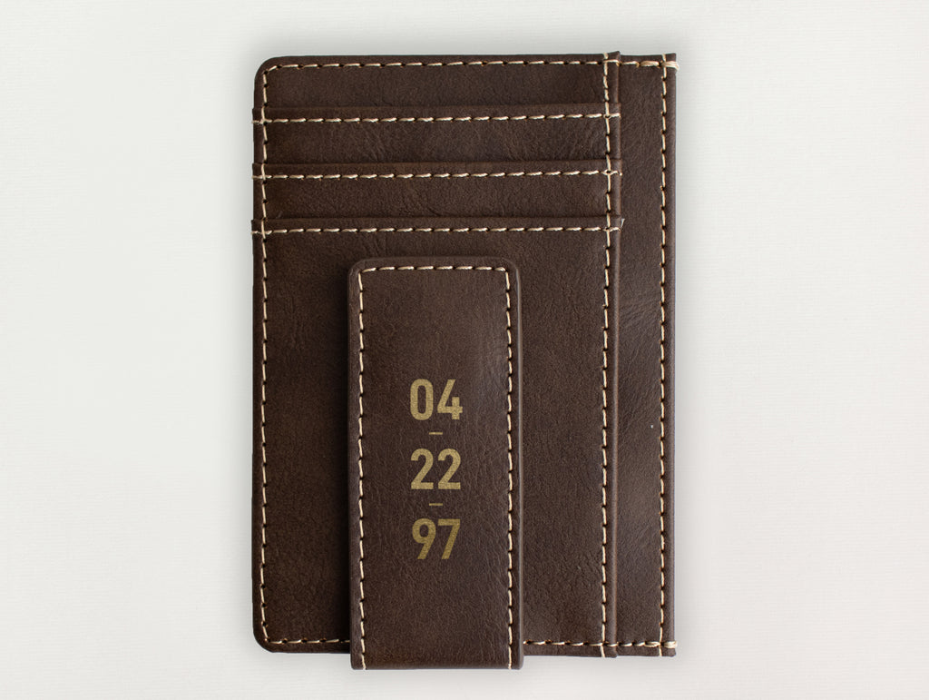 Custom Wallet with Money Clip - Birthday