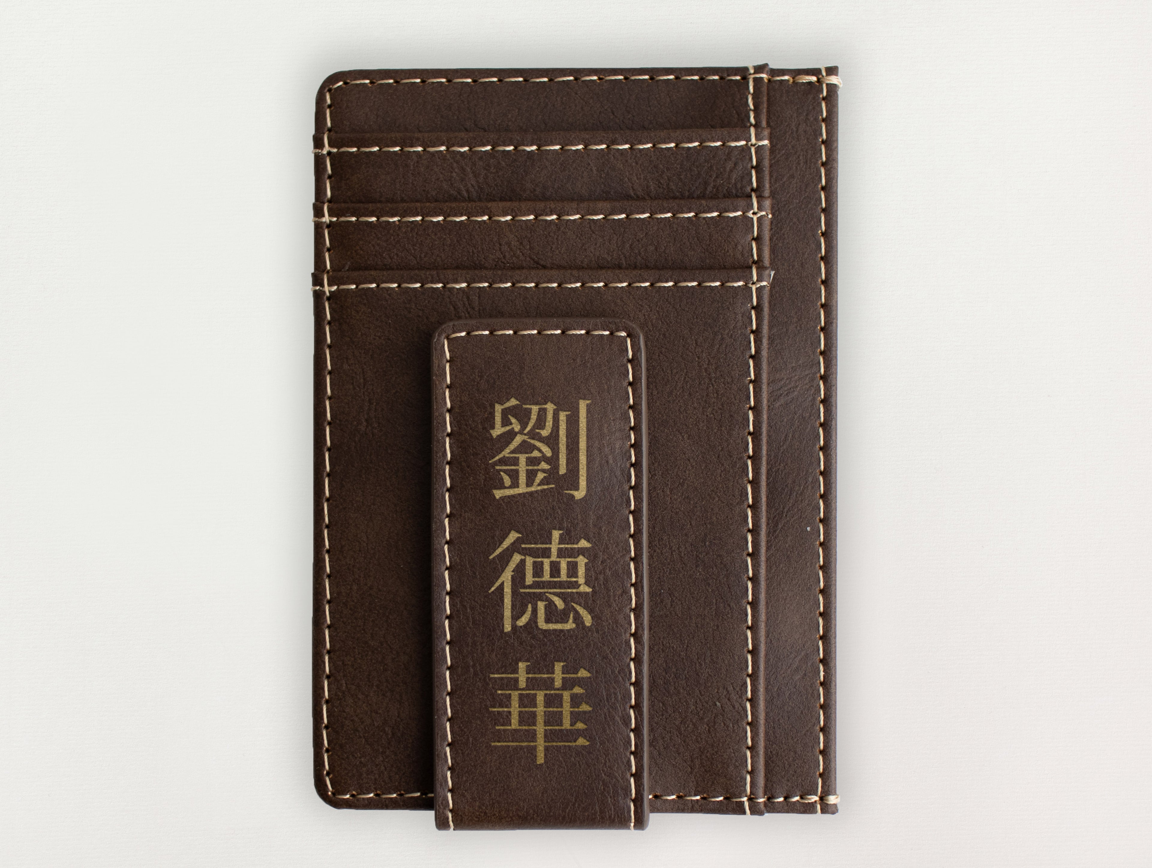 Custom Wallet with Money Clip - Chinese Character