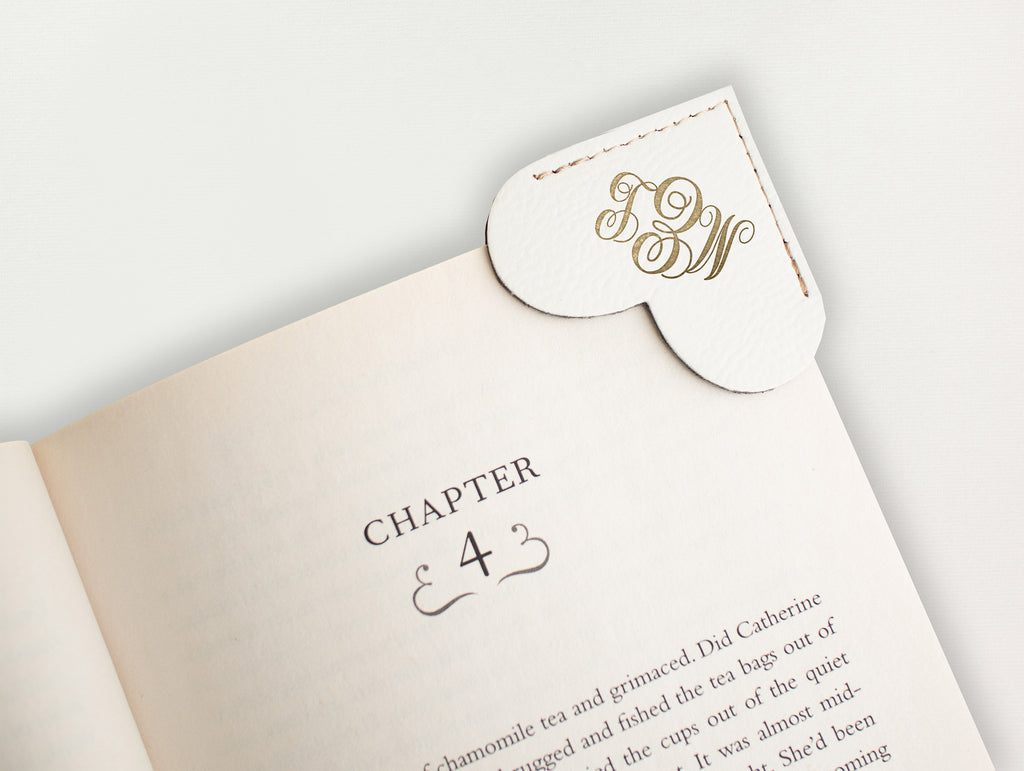 Heart Bookmark - Classic Monogram