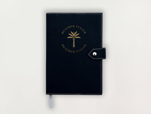 Custom Leather Journal - Palm Tree