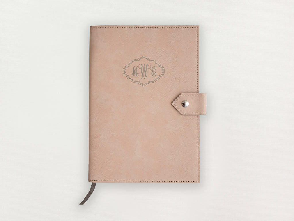 Custom Leather Journal - Classic Monogram