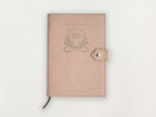 Custom Leather Journal - Leaves Crest