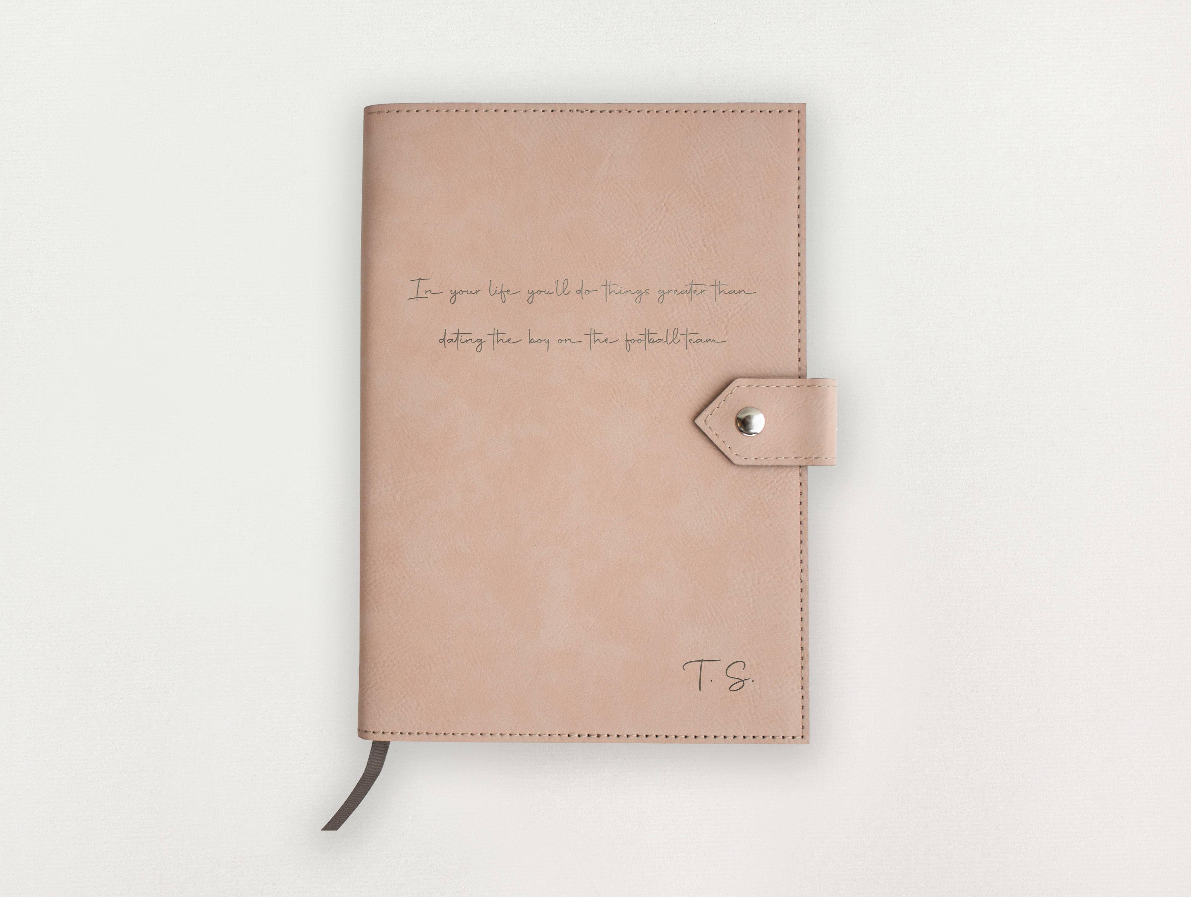 Custom Leather Journal with Quote