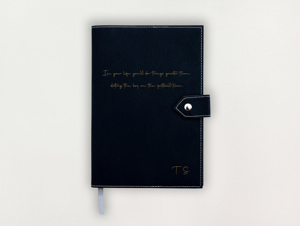 Custom Leather Journal with Quote