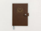 Custom Leather Journal - Leaves Crest