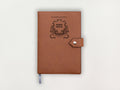 Custom Leather Journal - Leaves Crest
