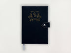 Custom Leather Journal - Floral Crest Initials