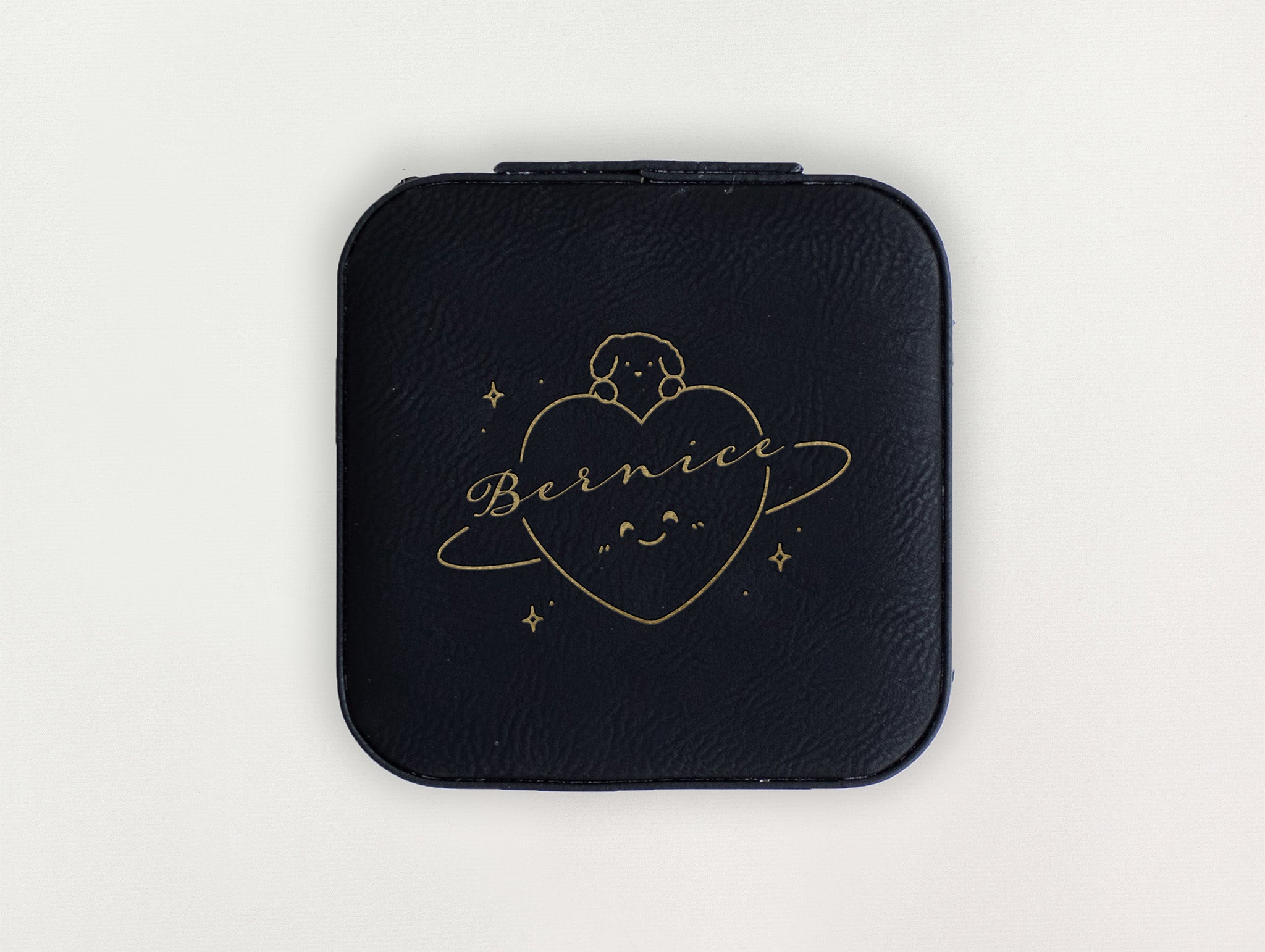 Custom Jewelry Box - Dog and Heart Planet