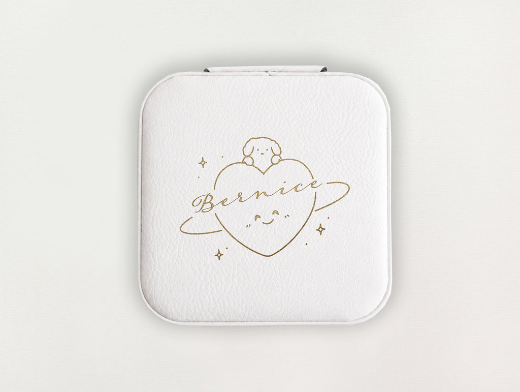 Custom Jewelry Box - Dog and Heart Planet