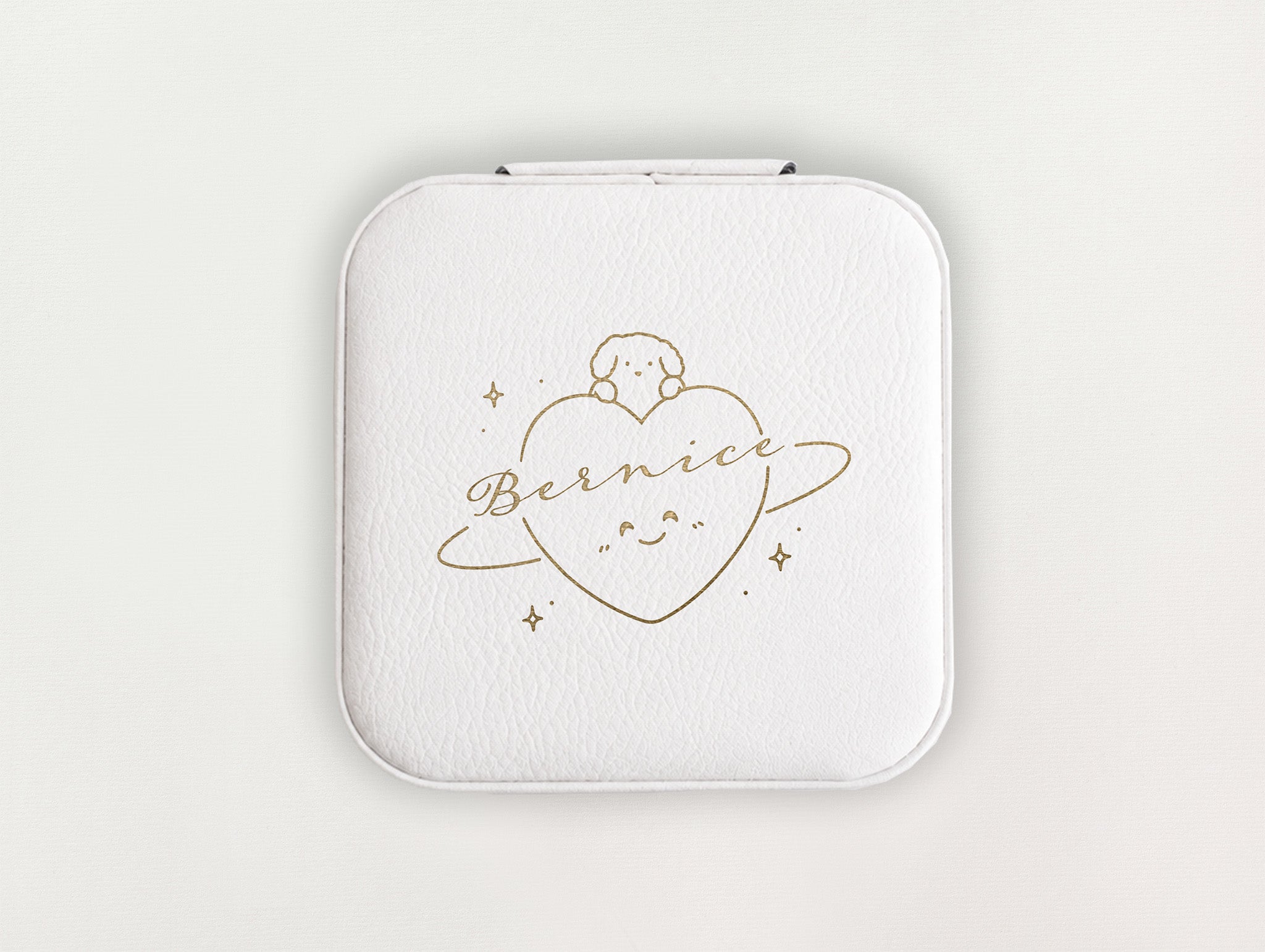 Custom Jewelry Box - Dog and Heart Planet