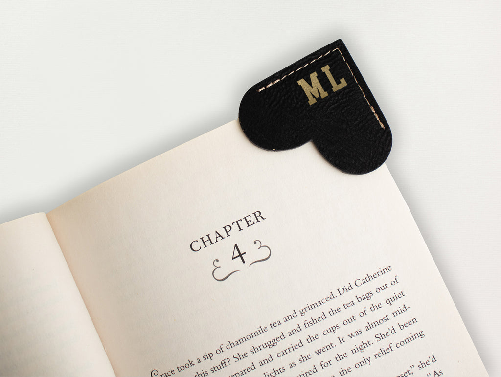 Heart Bookmark - Initials