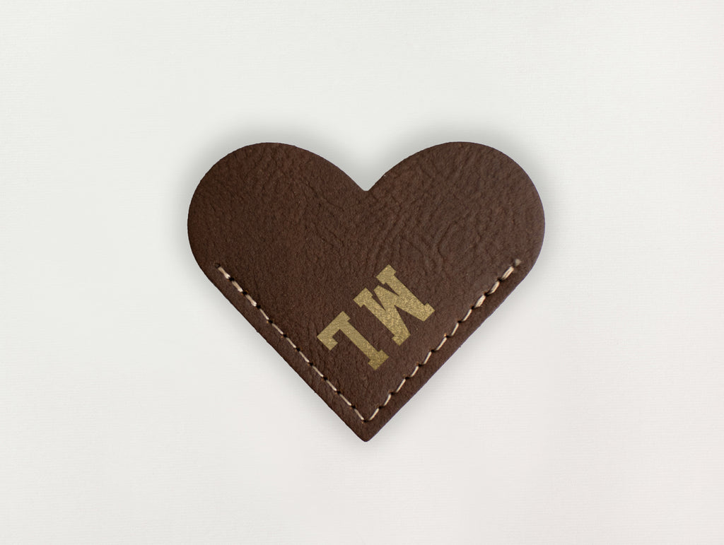 Heart Bookmark - Initials