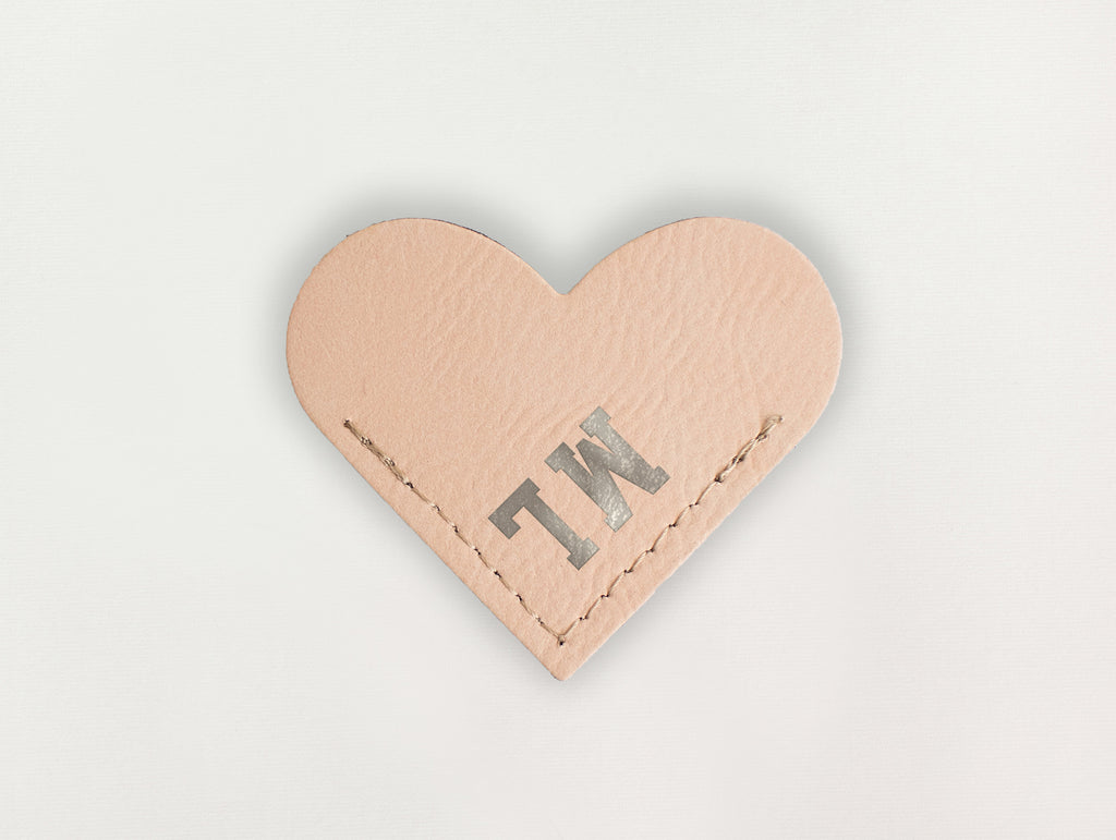 Heart Bookmark - Initials