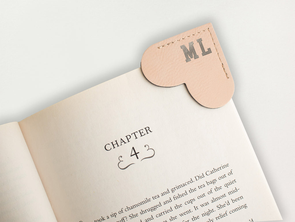 Heart Bookmark - Initials