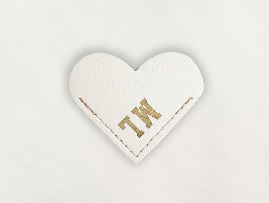 Heart Bookmark - Initials