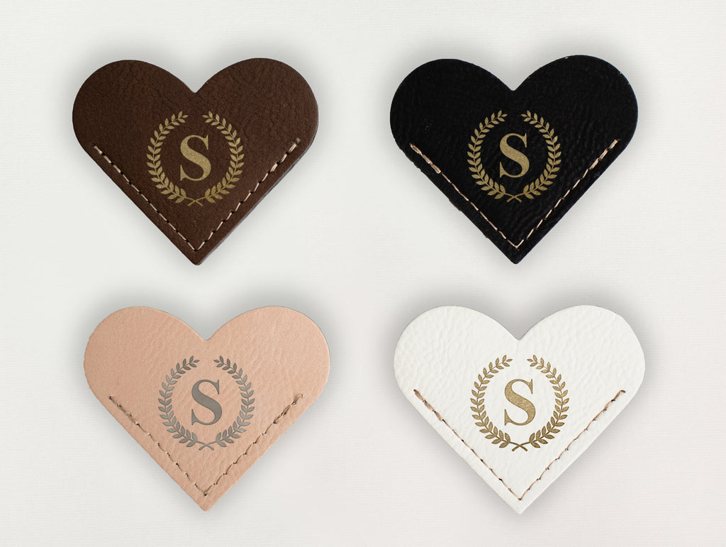 Heart Bookmark - Laurel Initial