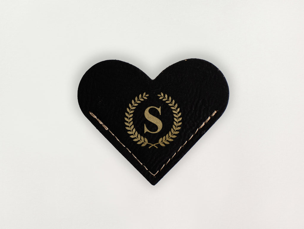 Heart Bookmark - Laurel Initial