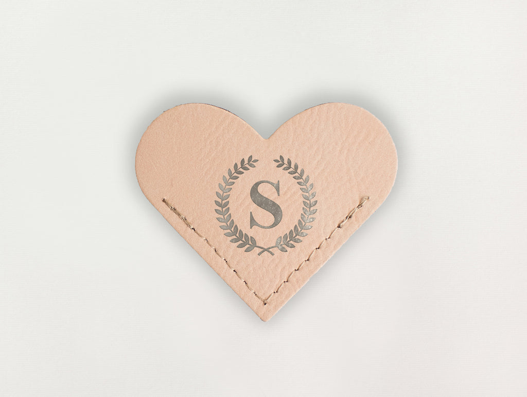 Heart Bookmark - Laurel Initial