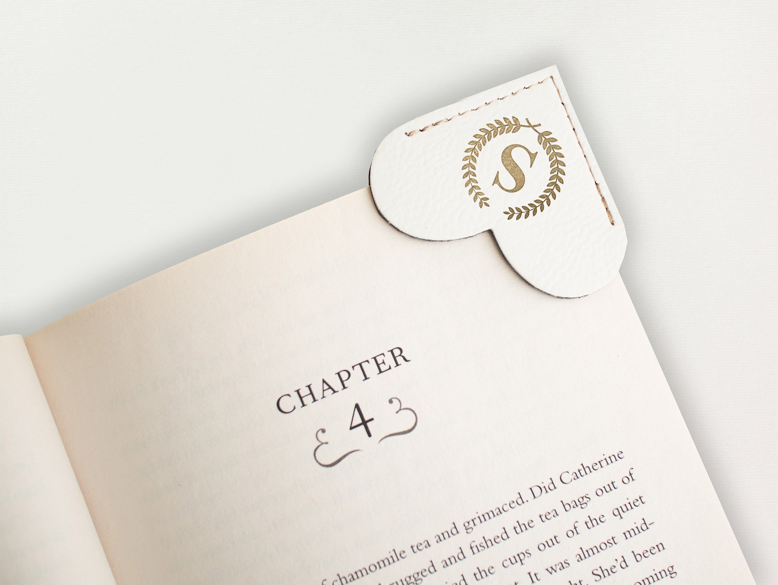 Heart Bookmark - Laurel Initial