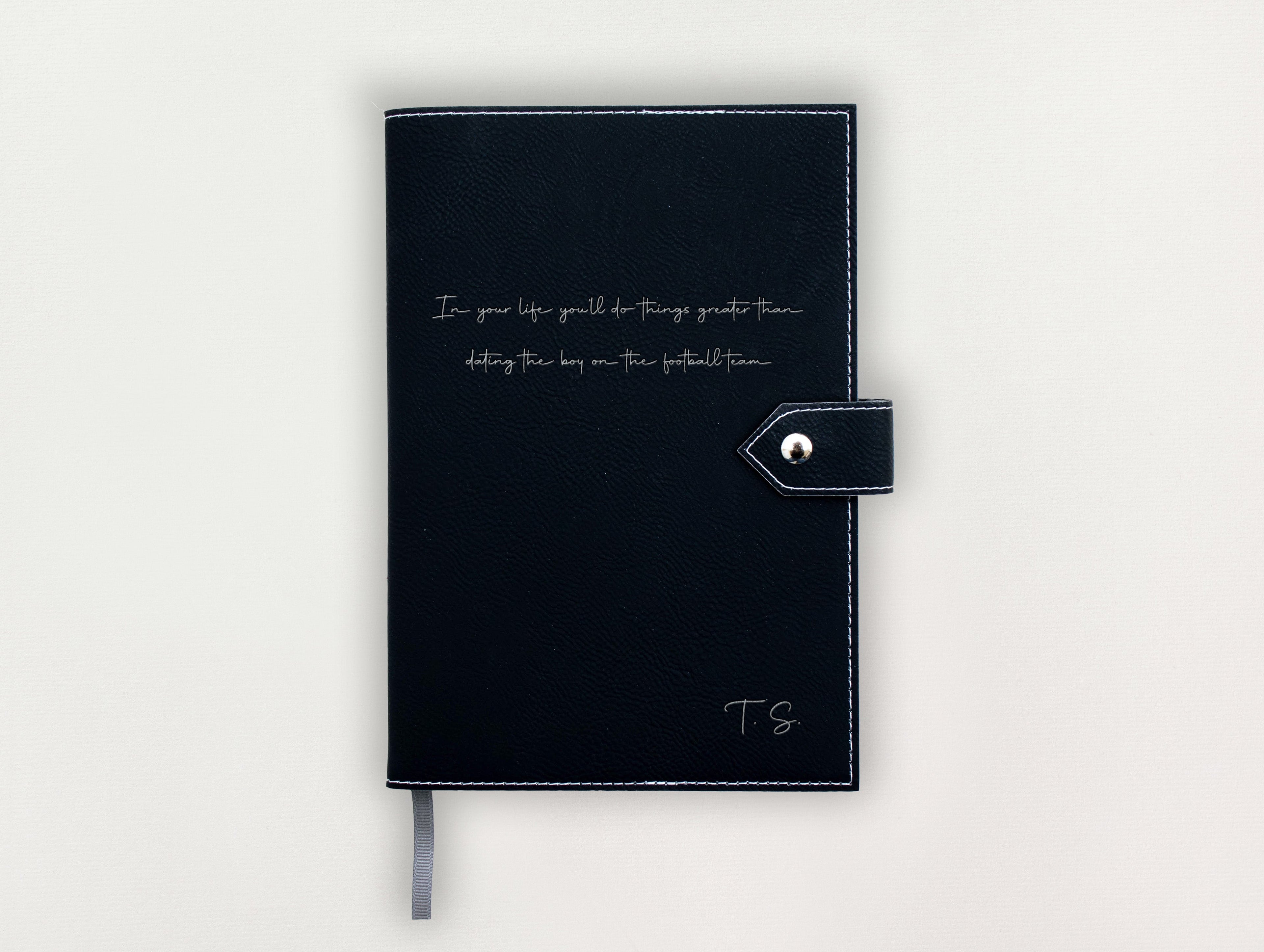Custom Leather Journal with Quote