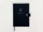 Custom Leather Journal - Floral Initials