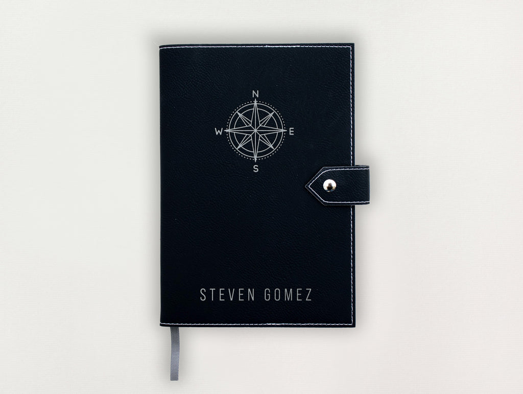 Custom Leather Journal - Compass